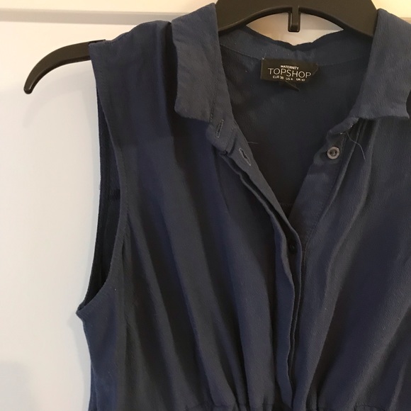 Topshop (Maternity) Navy Drawstring Dress - Picture 4 of 8